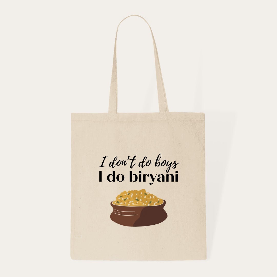 Desi Indian Art Tote Bag Biryani Gifts Indian Food Gifts Etsy
