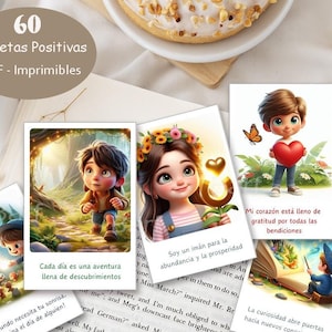 60 Tarjetas de afirmaciones positivas para Niños imprimibles, PDF, Tarjetas Motivacionales, Tarjetas de Ánimo - Tarjetas positivas niños