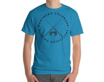 Colorado Fishing Crossed Rods: Short Sleeve T-Shirt- Northern Colorado Fishing Outfitters