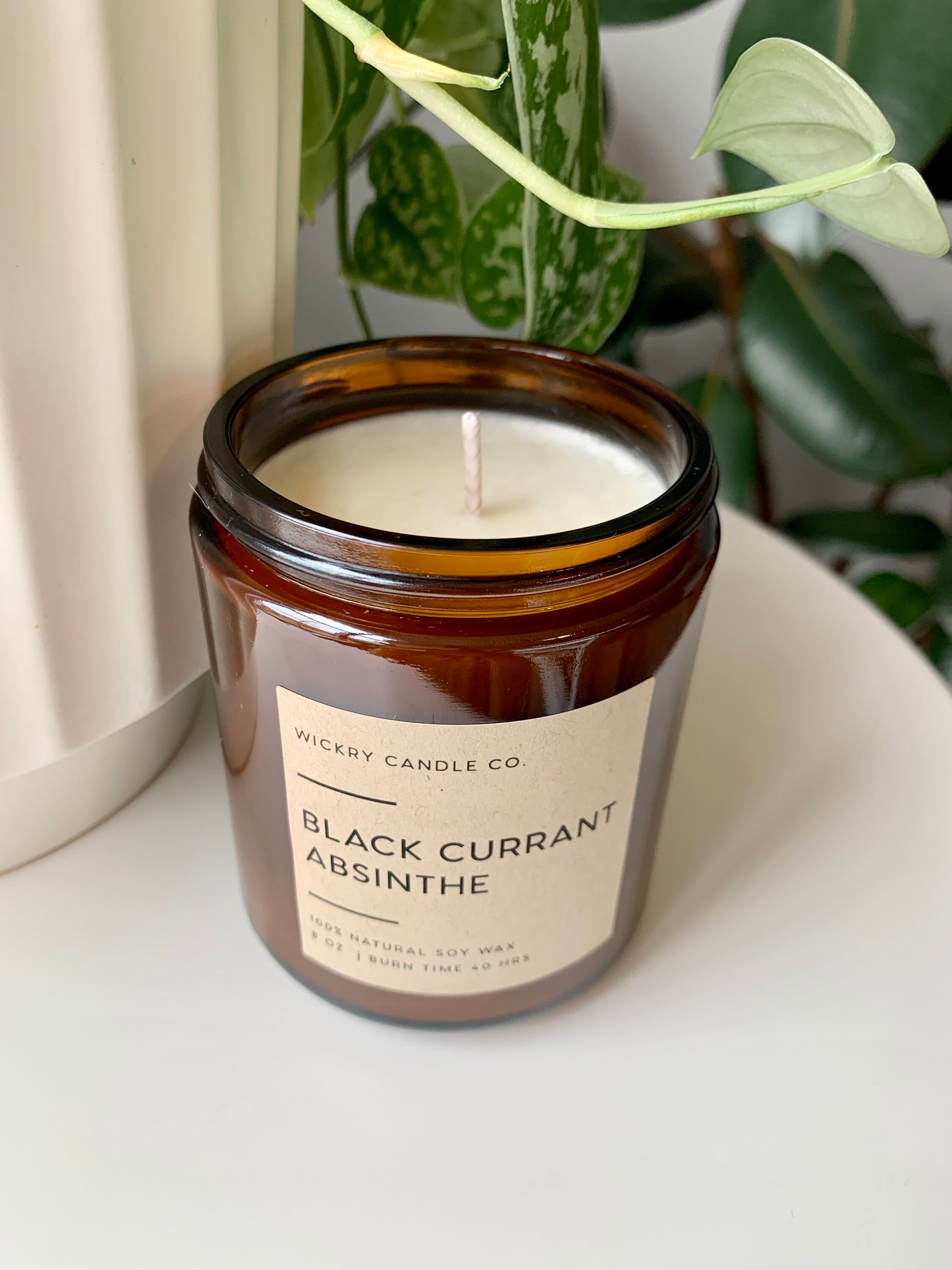 Black Currant Absinthe Soy Candle Fall Candle Candle in Jar Etsy