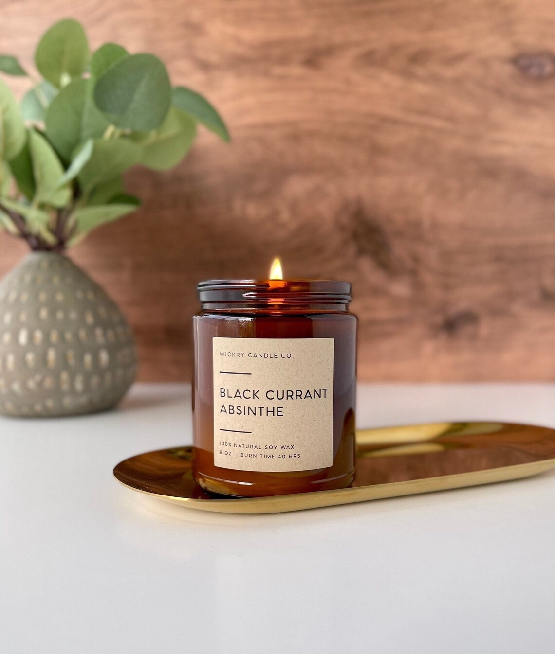 Black Currant Absinthe Soy Candle Fall Candle Candle in Jar Etsy