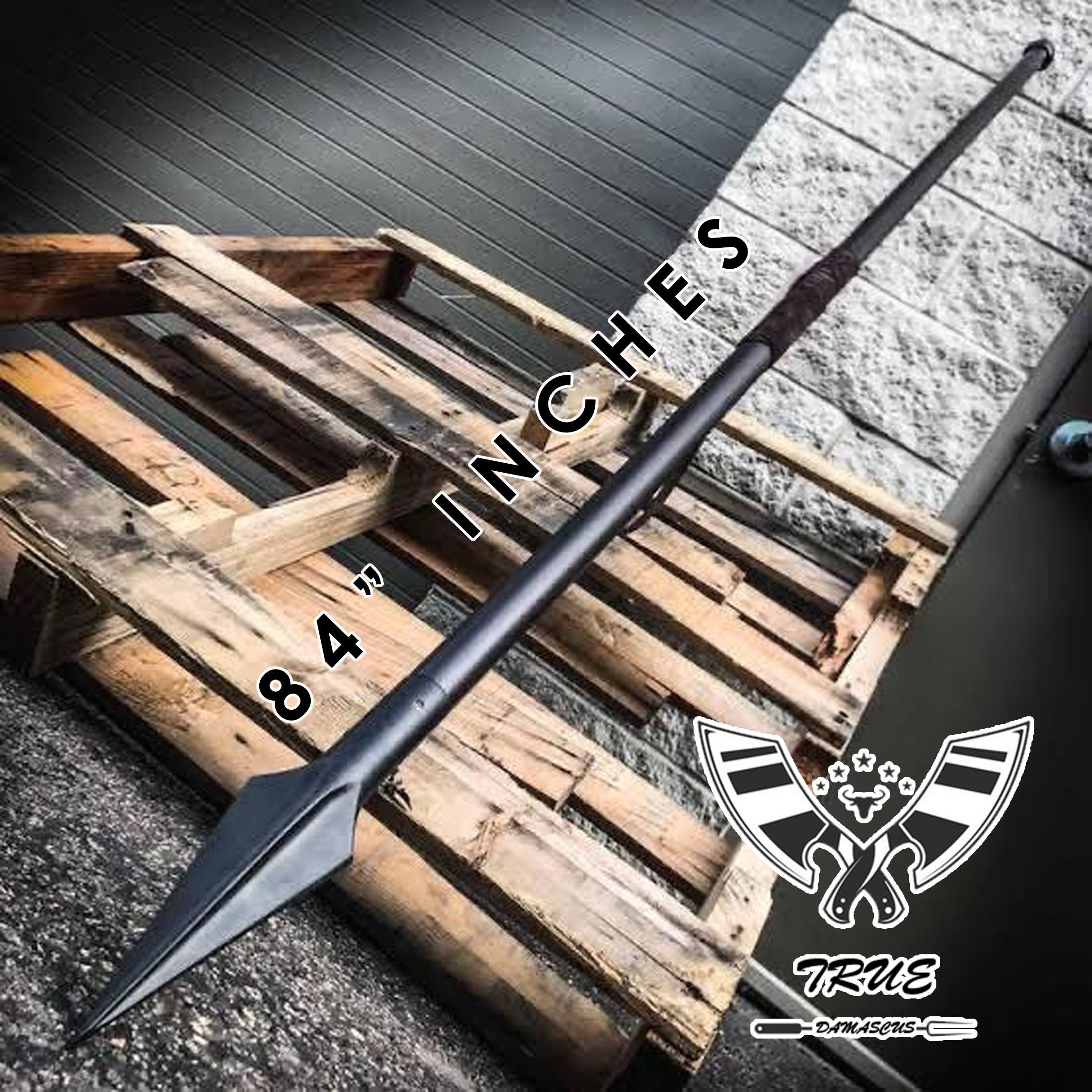 Custom Hand Viking Spear SwordHandmade Double Edge Throwing