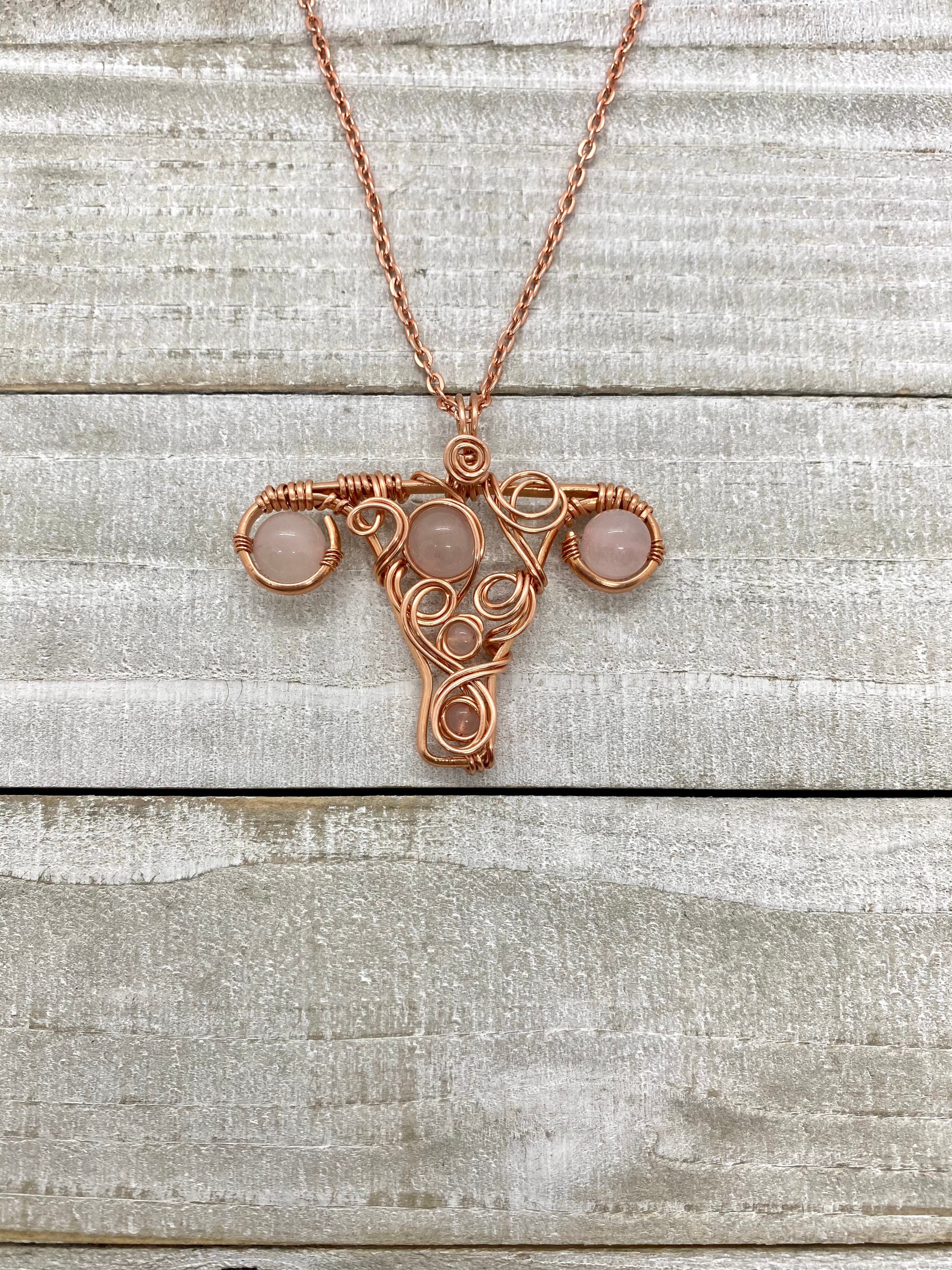 Uterus Pendant Handmade Wire Wrapped Uterus Pendant Uterus Etsy