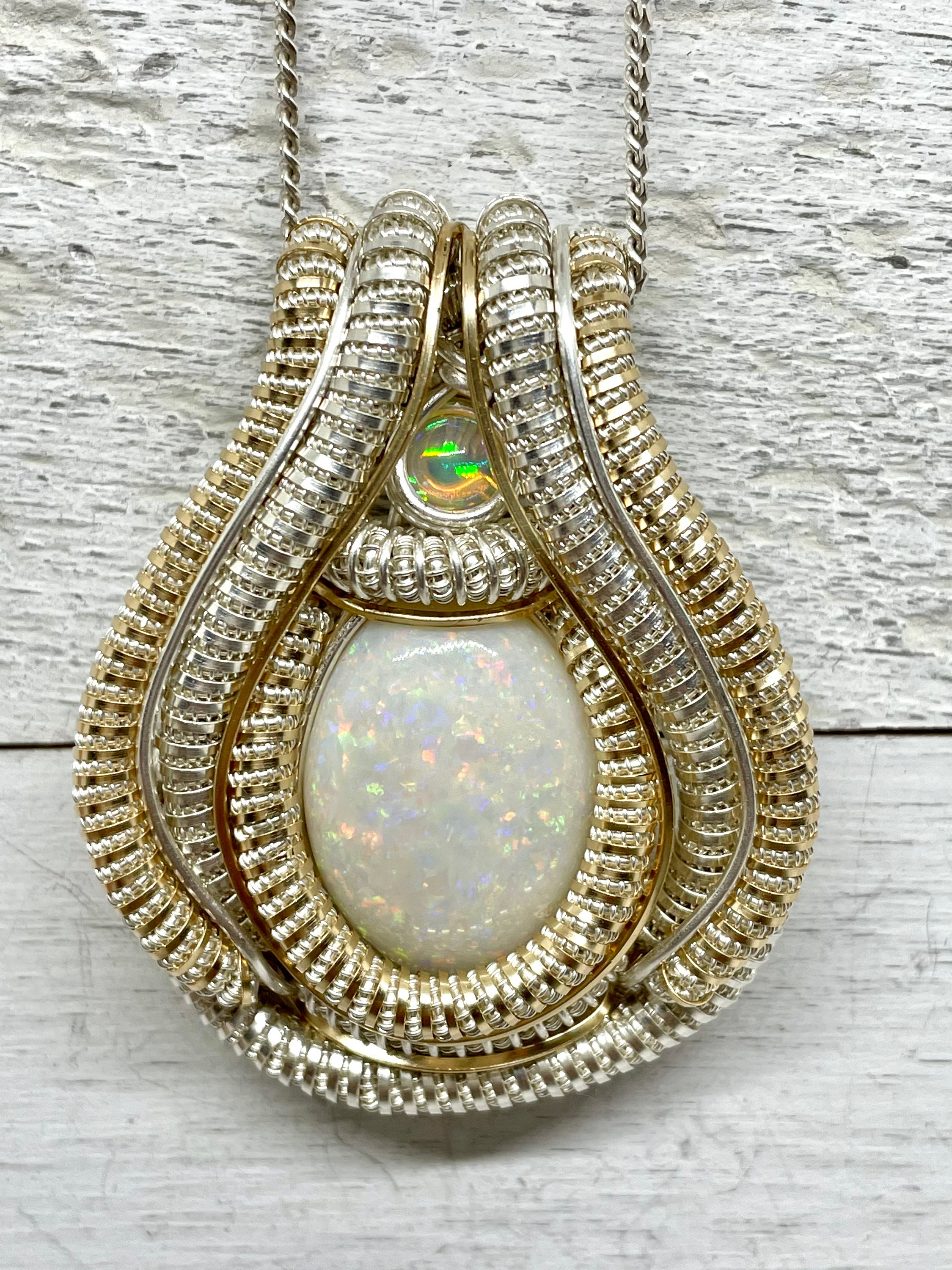 Heady Opal Pendant Wire Wrapped Opal Pendant 17.56 CT Etsy