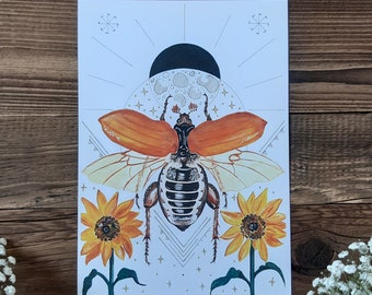 Graphics Sunny Beetle Print White Slavic