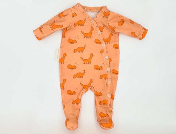 Babygrow by Margo The Dinosaur (Baby's sleepsuit in cute printed fabric)