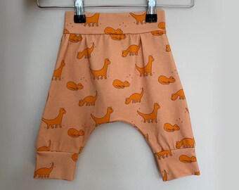 Leggings de bebé de algodón orgánico Margo The Dinosaur, estampado unisex