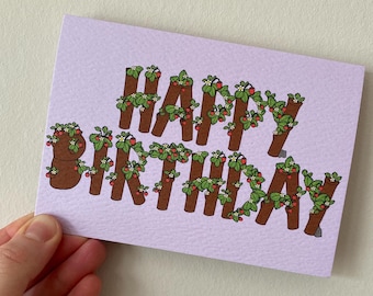 Tarjeta de cumpleaños (fresas)