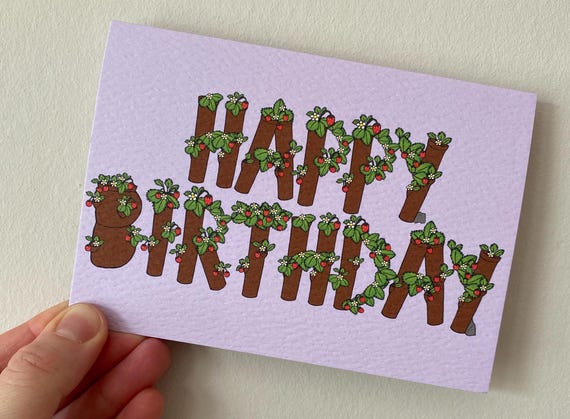 Birthday Card (Strawberries)