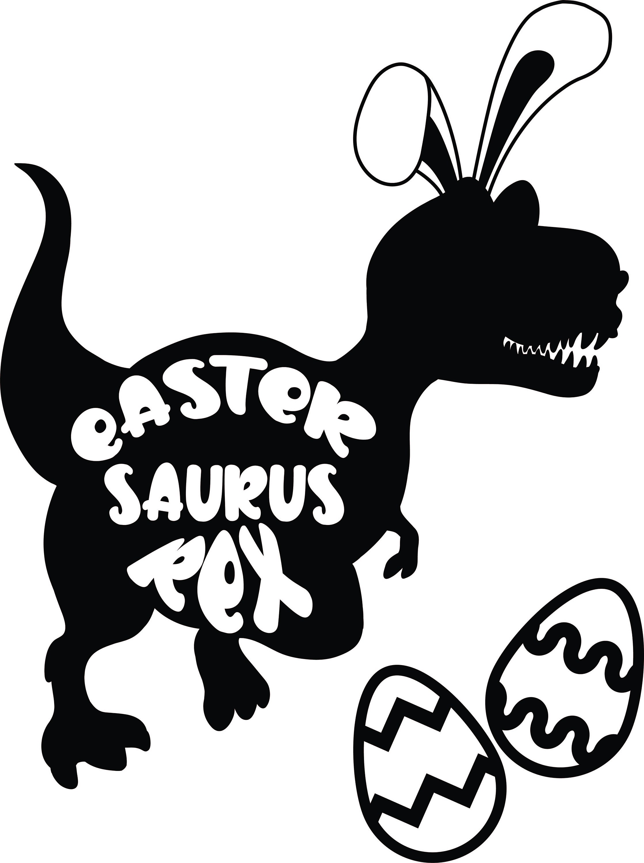 Easter Dinosaur SVG T-REX bunny SVG Easter eeg Cutting | Etsy