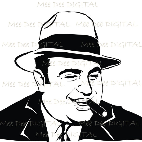Al capone,  SVG Mafia SVG, Al capone art, POP Art, Bound By Honor, Chicaco Art, Al Capone Cut File - Circut, Digital download