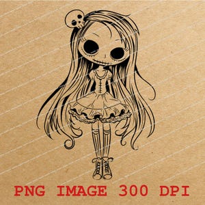 Devil Girl PNG, Cute Devil Art, Cute Girl PNG, Dvil Girl Stencil PNG, Art For T-Shirt