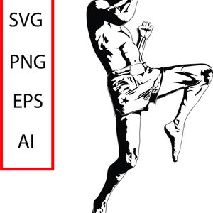Muay Thai SVG, Kickboxing SVG, Thai Boxing SVG, Martial Arts svg, Digital Clip Art, Digital Download
