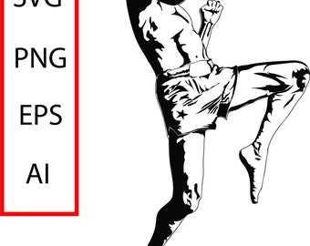 Muay Thai SVG, Kickboxing SVG, Thai Boxing SVG, Martial Arts svg, Digital Clip Art, Digital Download