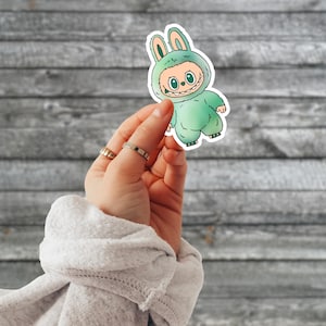 Labubu Serenity Kiss-Cut Stickers, Energy Collection, Cute Sticker, Laptop Decal, Water Bottle Sticker, Planner Sticker Pack