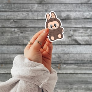 Labubu Chestnut Kiss-Cut Stickers, Exciting Macaron Collection, Cute Sticker, Laptop Decal, Water Bottle Sticker, Planner Sticker Pack
