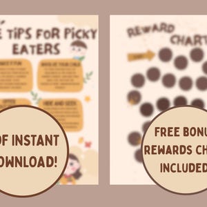 5 Tips for Picky Eaters- Digital download, instant download, free reward chart included, pdf