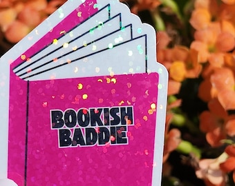 Adesivi Bookish Baddie per donne nere/adesivo in vinile per la lettura/bookish baddie/regali per gli amanti dei libri/adesivi impermeabili per diari e laptop