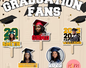 Personalized fan, custom handheld fan, Graduation fan, Senior fan, senior 2025 fan, personalized Graduation day fan, parents fan