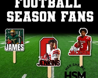 Personalized Football Game Fan, Glossy Cardstock Photo Prop