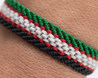 Pulsera de la bandera de Palestina, regalos de patriotas, pulsera palestina Gaza libre, regalo de cumpleaños para la pulsera de la amistad del hombre, pulsera ajustable