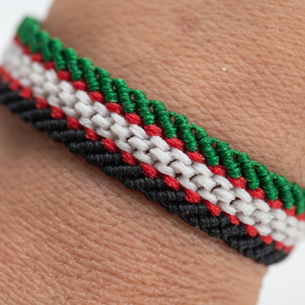 Pulsera de la bandera de Palestina, regalos de patriotas, pulsera palestina Gaza libre, regalo de cumpleaños para la pulsera de la amistad del hombre, pulsera ajustable