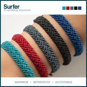 Gewebtes Surferarmband für Männer, Surfer-Makramee-Armband für Frauen, Geburtstagsgeschenk für Teenager, Junge Surf Style Armband Wasserdicht Alltag