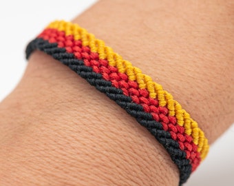 Bracelet drapeau allemand, cadeau patriotes, bracelet drapeau du monde pour femme, cadeau d'anniversaire pour homme, bracelet de l'amitié, bracelet imperméable réglable