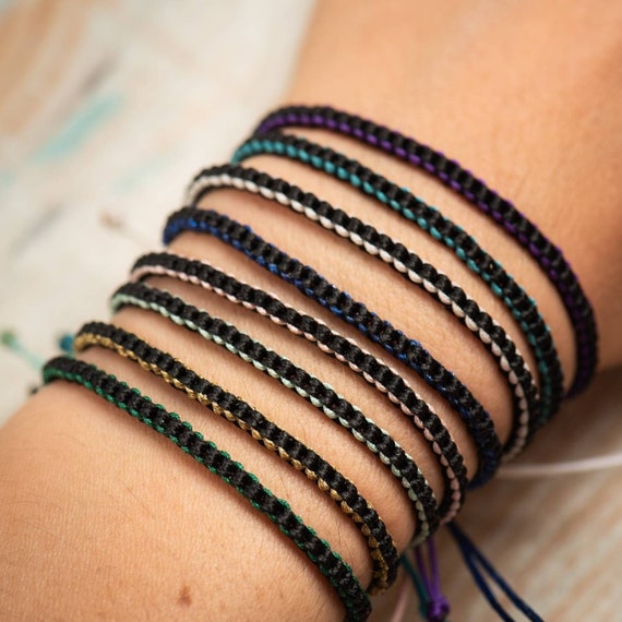 Bracciale sottile, regalo di compleanno per ragazza adolescente, corda  braccialetto dell'amicizia, braccialetto surfista Boho, regalo per ragazze  Tween, ragazza braccialetto nodo -  Italia