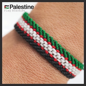 Armband Palestijnse vlag, mensenrechten, Palestijnse armband gratis Gaza, verjaardagscadeau voor man, vriendschapsarmband, waterdicht verstelbaar