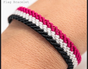 Macrame Antifascism Queer Bracelet: Waxed Thread Friendship Bracelet