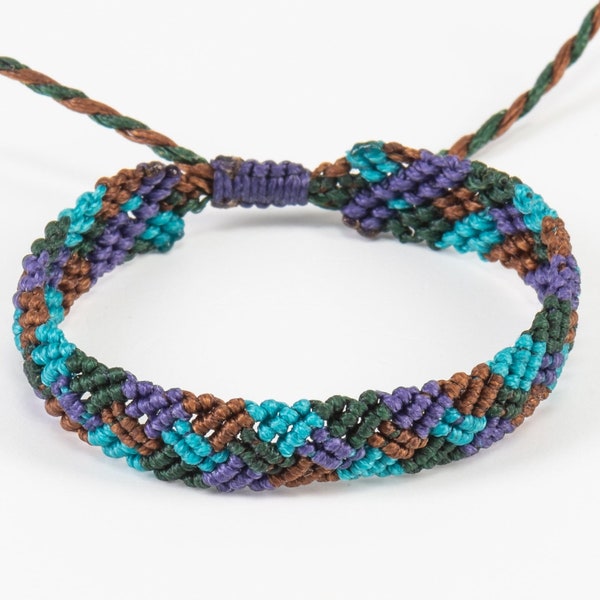 Bracciale arcobaleno, regalo di compleanno per ragazzo adolescente, braccialetto dell'amicizia Macrame, braccialetto surfista Boho, braccialetto divertente, gioielli casual per Tween