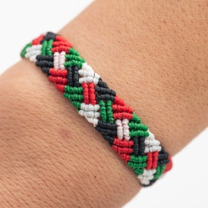 Palestine Flag Bracelet Friendship, Patriots Gifts, Palestinian Bracelet Free Gaza, Birthday Gift for Boyfriend, Adjustable Bracelet Men