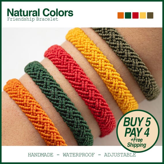 Wholesale Macrame Friendship Bracelet Lot: Boho Waxed Thread Bracelets