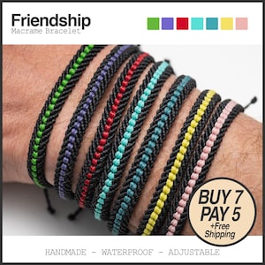 7stk Boho Schüttgut, viele Armbänder, Bundle-Verkäufe, Großkauf, Großhändler, Groß-Freundschaftsarmband, Großhandels-Makramee-Armband, Jeden Tag