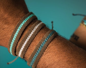 Pulsera de amistad para niño, regalo del día del padre, joyería de venta de verano, pulsera de macramé para hombres, regalos de cumpleaños para adolescentes, joyería boho para hombres