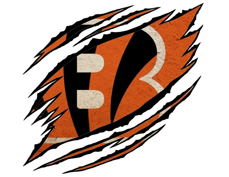 Cincinnati Bengals Ripped SVG PNG JPG logo Please read | Etsy