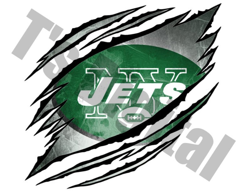 New York Jets Ripped PNG JPG logo | Etsy