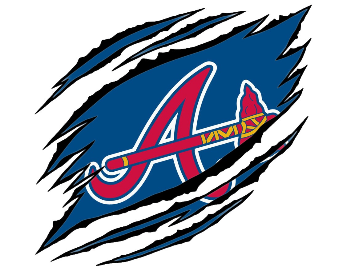 Atlanta Braves Ripped PNG JPG logo Etsy