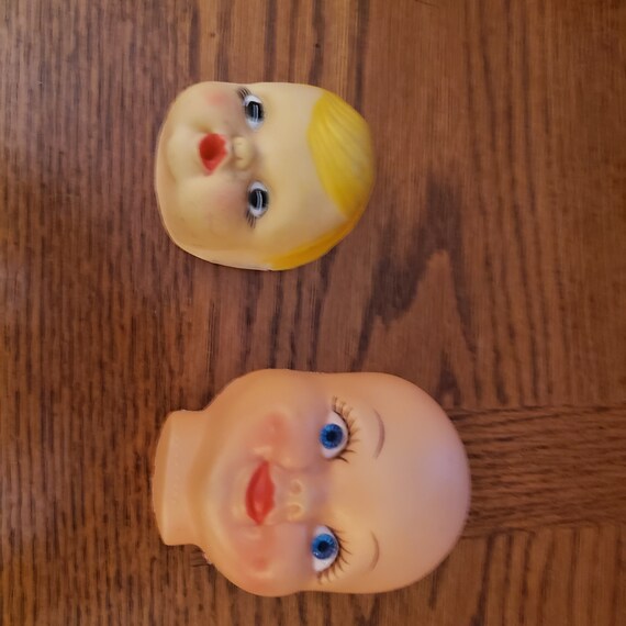 2 Vintage doll faces Etsy