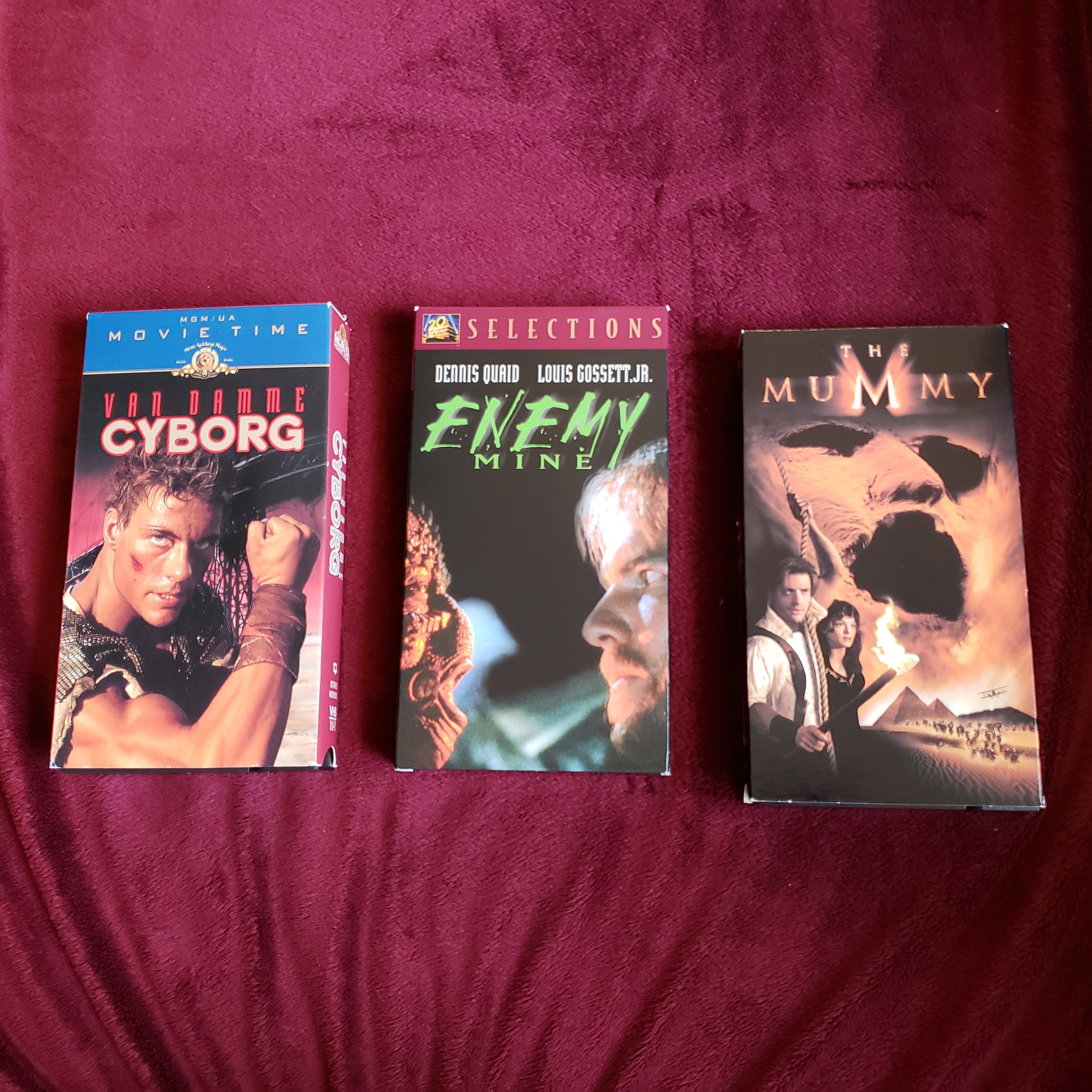 Set of 3 Scifi and Horror Movies on VHS. Cyborg, Enemy Mind and
