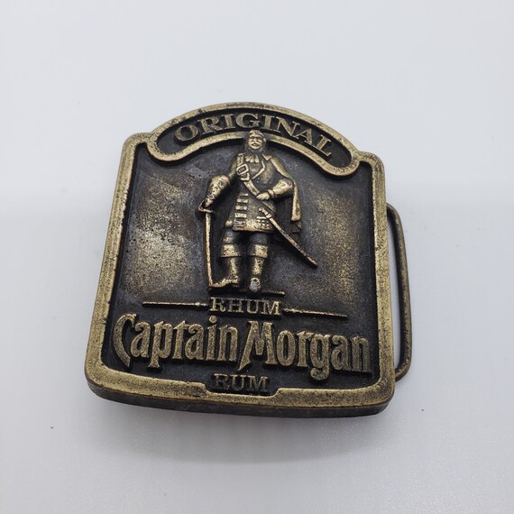 Vintage brass belt buckle Original Captain Morgan… - image 4
