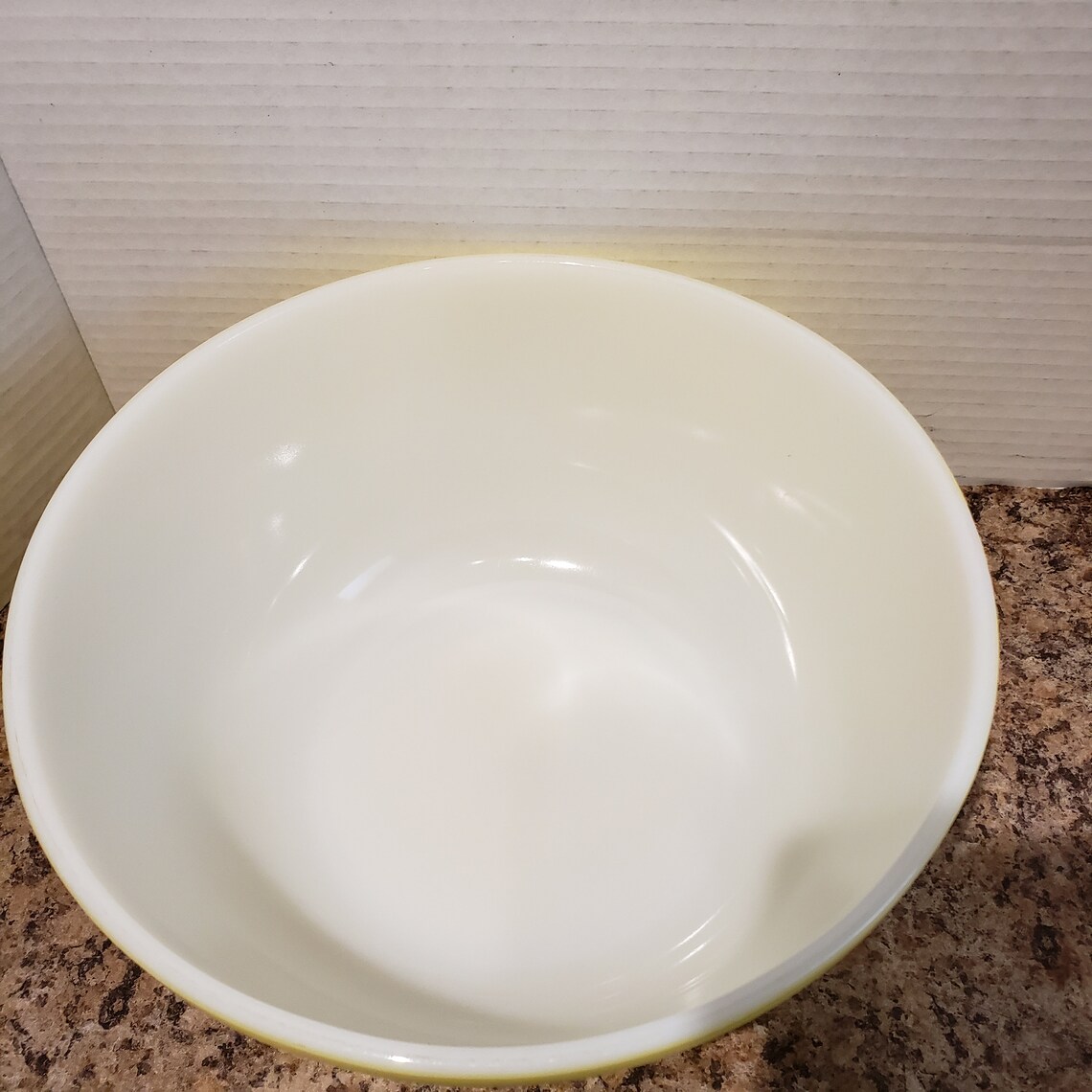 1960s large Glasbake yellow mixing bowl Etsy