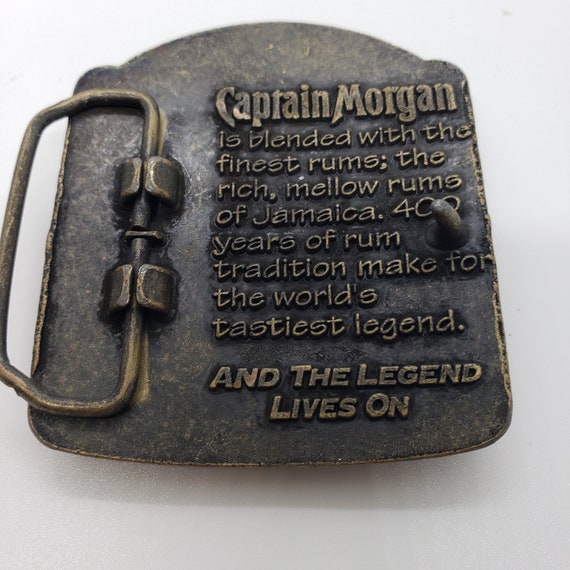 Vintage brass belt buckle Original Captain Morgan… - image 3