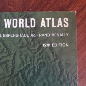 1965 Goode's World Atlas Rand Mcnally 12th Edition - Etsy