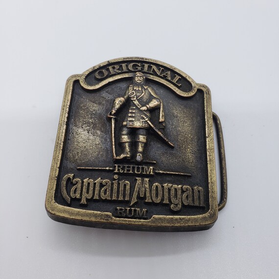Vintage brass belt buckle Original Captain Morgan… - image 1