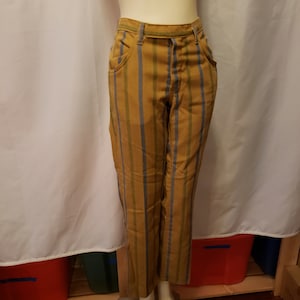 Retro tailor made ladies striped pants size 28 waist