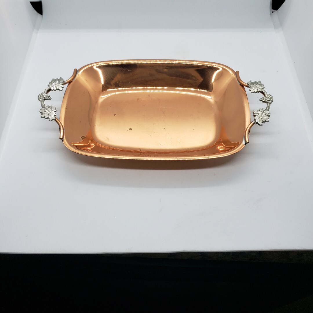 Vintage Solid Copper Tray With Handles Made by Copper Etsy