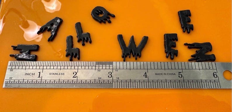 Dripy Ruler COE 90-96 Creepy Letters 1” - Etsy