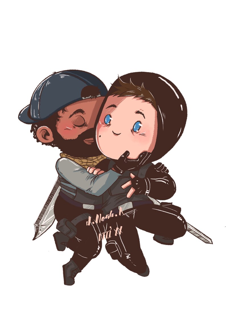 The Old Guard-Chibi Sticker Joe/Nicky Edition | Etsy